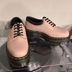Dr. Martens 8053 Quad Vintage Taupe Retro Pisa Leather Platform Oxfords w7 m6 38